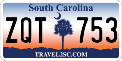 SC license plate ZQT753