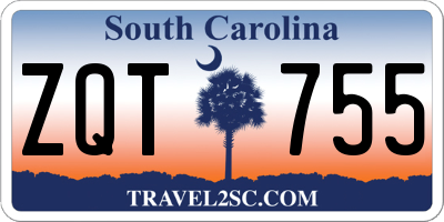 SC license plate ZQT755