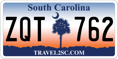 SC license plate ZQT762