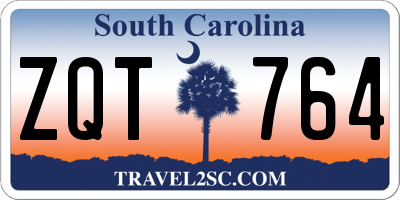 SC license plate ZQT764