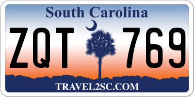 SC license plate ZQT769