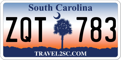 SC license plate ZQT783