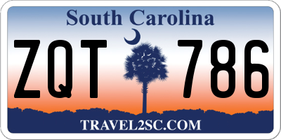 SC license plate ZQT786