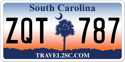 SC license plate ZQT787
