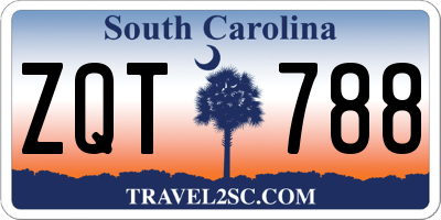 SC license plate ZQT788