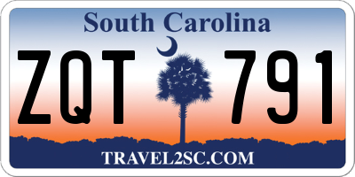 SC license plate ZQT791