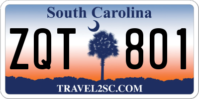 SC license plate ZQT801