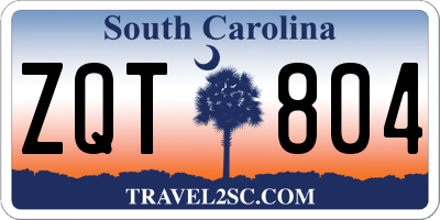SC license plate ZQT804