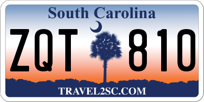 SC license plate ZQT810