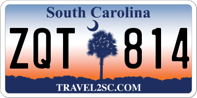 SC license plate ZQT814