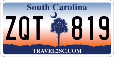 SC license plate ZQT819