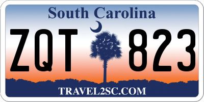 SC license plate ZQT823