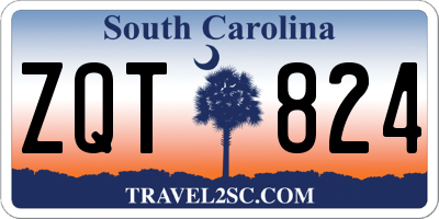 SC license plate ZQT824