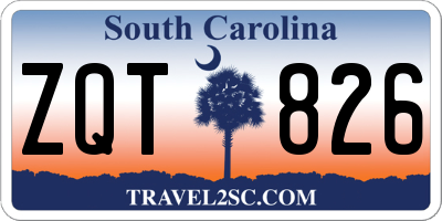 SC license plate ZQT826