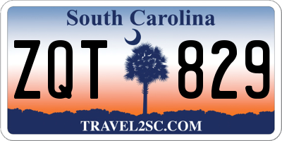 SC license plate ZQT829