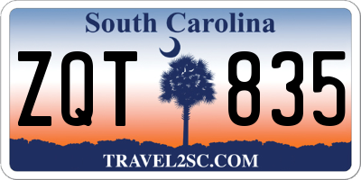 SC license plate ZQT835