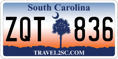 SC license plate ZQT836