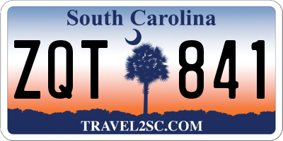 SC license plate ZQT841
