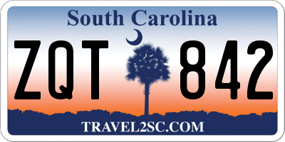 SC license plate ZQT842