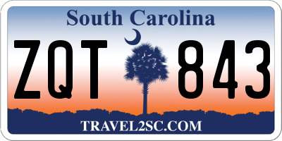 SC license plate ZQT843