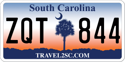 SC license plate ZQT844