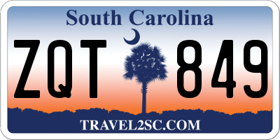 SC license plate ZQT849