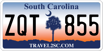SC license plate ZQT855