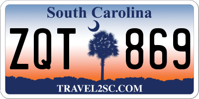 SC license plate ZQT869