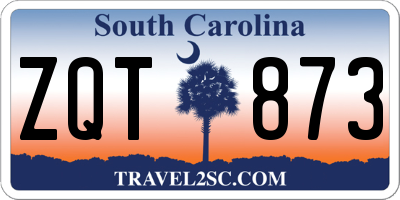 SC license plate ZQT873