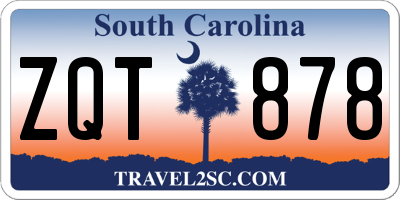 SC license plate ZQT878