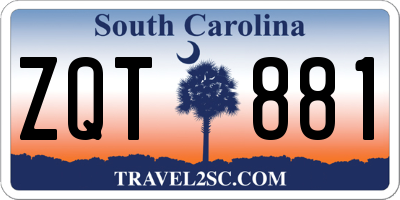 SC license plate ZQT881