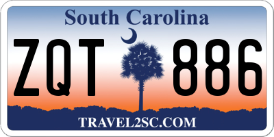 SC license plate ZQT886