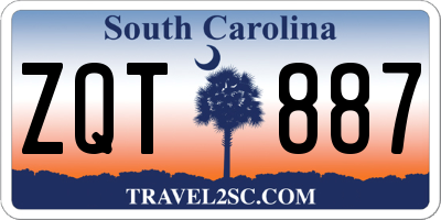 SC license plate ZQT887