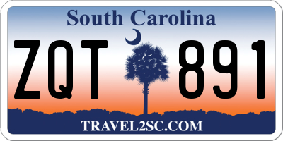 SC license plate ZQT891