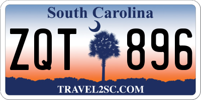 SC license plate ZQT896