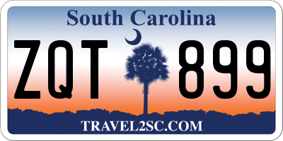SC license plate ZQT899