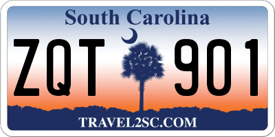 SC license plate ZQT901
