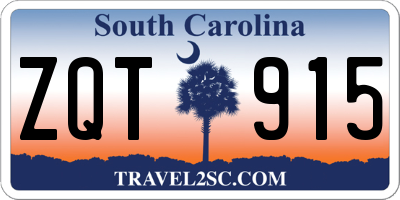 SC license plate ZQT915