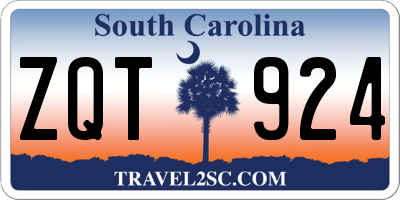 SC license plate ZQT924