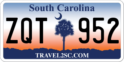 SC license plate ZQT952