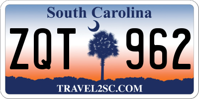 SC license plate ZQT962