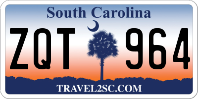 SC license plate ZQT964