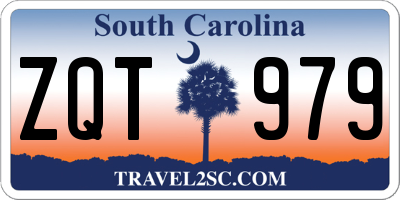 SC license plate ZQT979