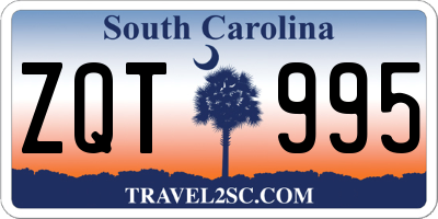 SC license plate ZQT995