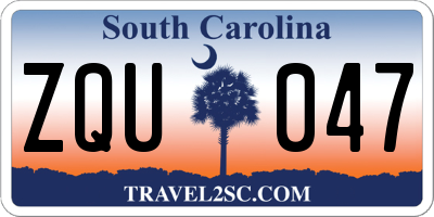 SC license plate ZQU047