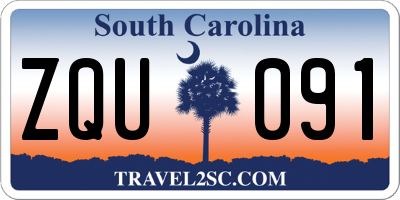 SC license plate ZQU091