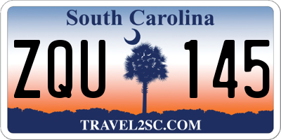 SC license plate ZQU145