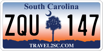SC license plate ZQU147
