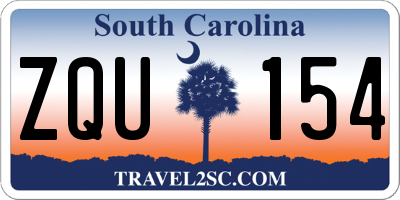 SC license plate ZQU154