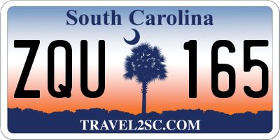SC license plate ZQU165